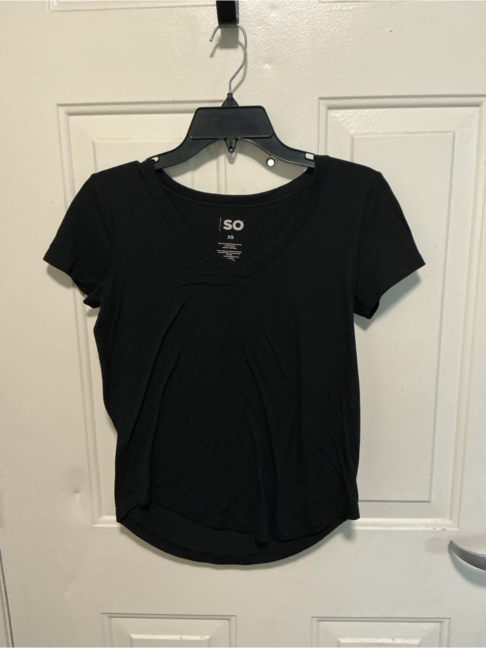 SO Black V-Neck Short Sleeve Tee